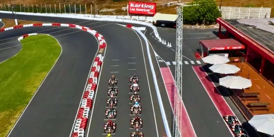 Parrilla de salida en Karting Las Américas en Tenerife.