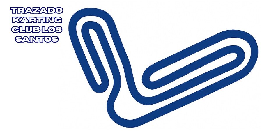 Plano del trazado del Karting Club Los Santos con recorrido de 1.100 metros.