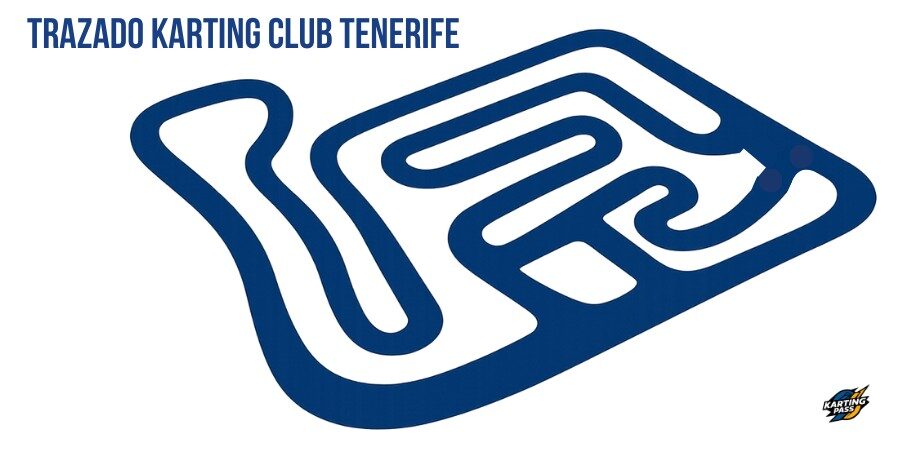 Plano del circuito senior de Karting Club Tenerife de 1.200 metros.